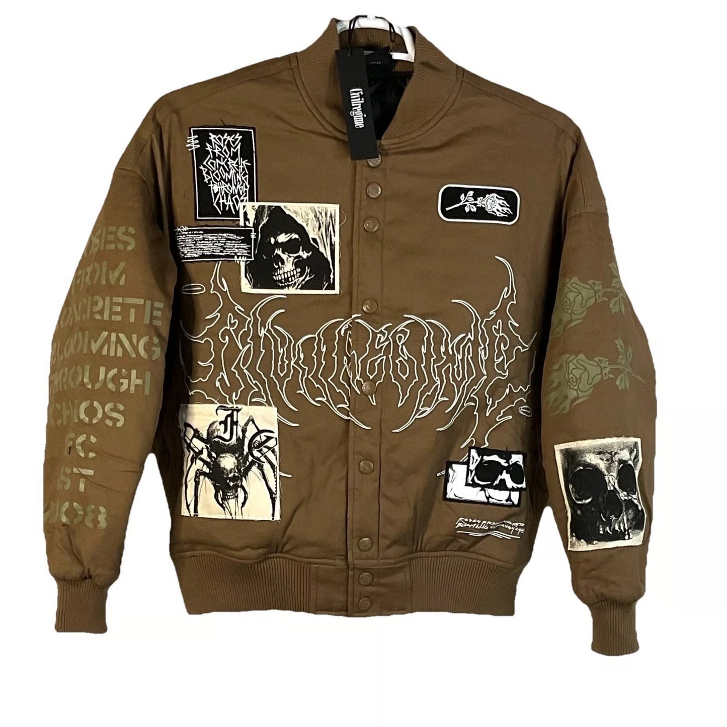 Civil Regime It's Our Time Racing Jacket in Reaper Brown