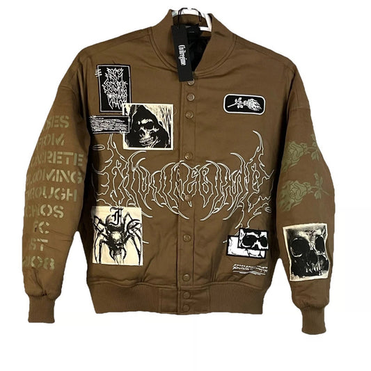 Civil Regime It's Our Time Racing Jacket in Reaper Brown