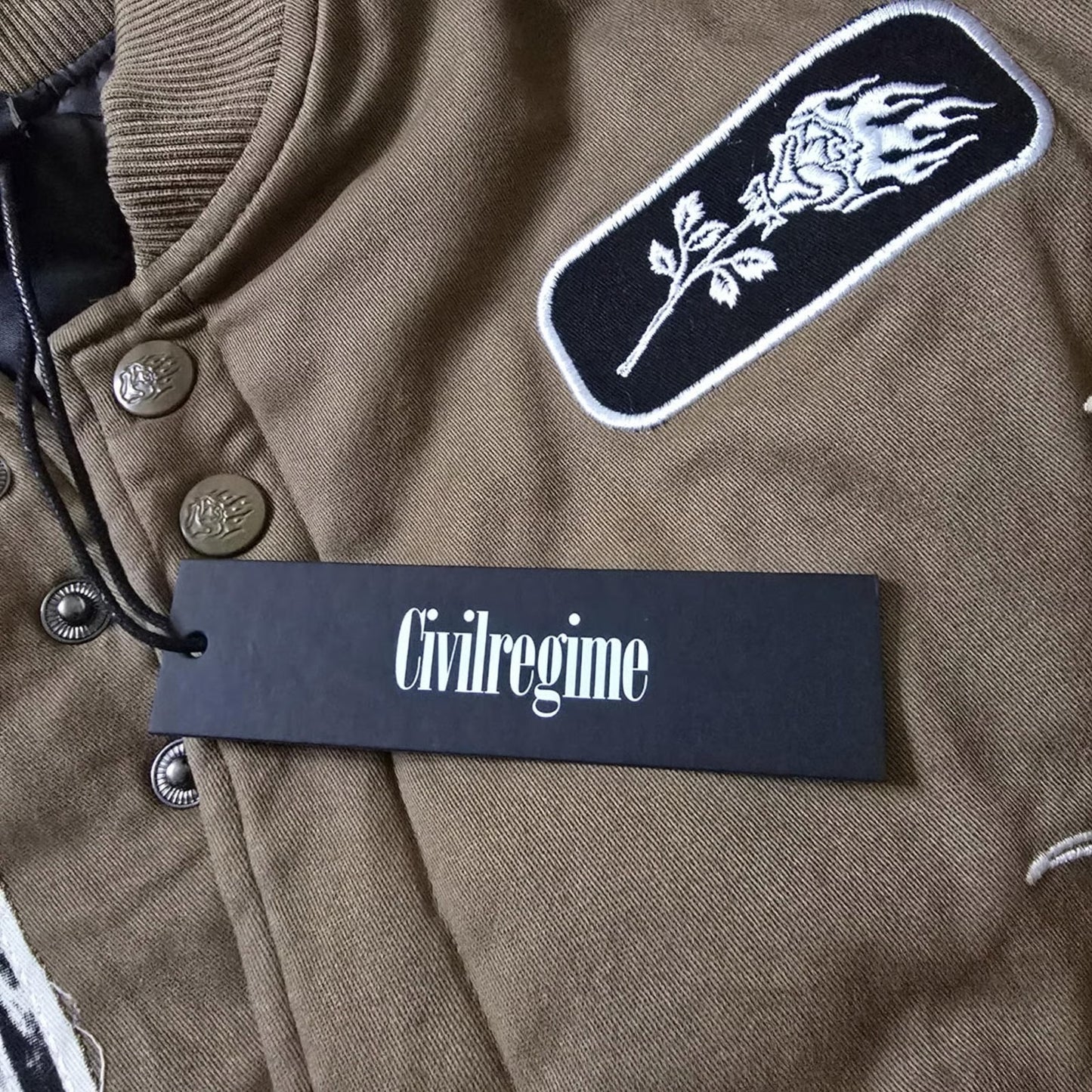 Civil Regime It's Our Time Racing Jacket in Reaper Brown