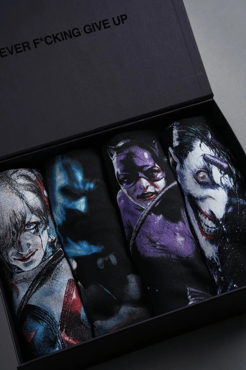 Darc Sport Batman VS Joker 'Side-By-Side" Tee Box Set in Black | Size Medium